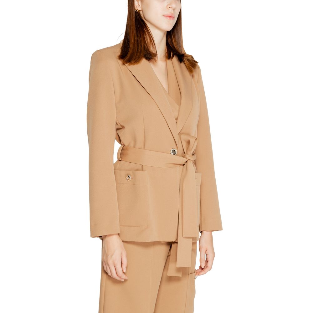 Rinascimento Beige Polyester Blazer - ACCEXO