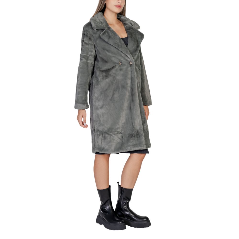 ICHI Black Polyester Jackets & Coat - ACCEXO