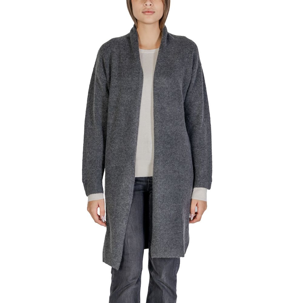 Morgan De Toi Gray Polyester Cardigan - ACCEXO
