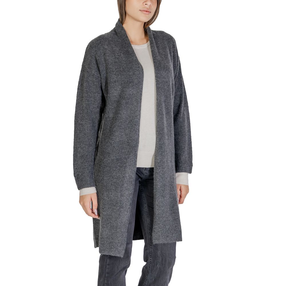 Morgan De Toi Gray Polyester Cardigan - ACCEXO