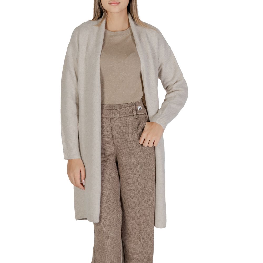 Morgan De Toi Beige Polyester Cardigan - ACCEXO