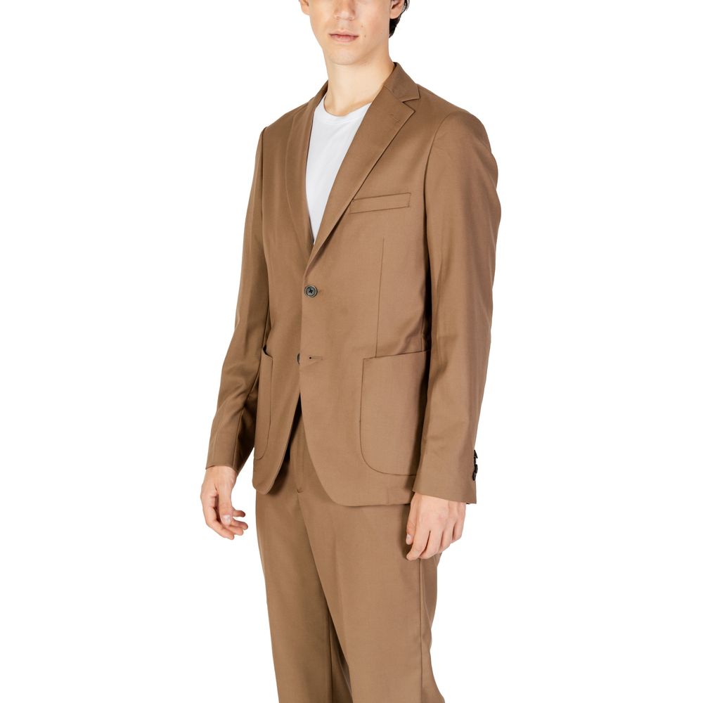 Hamaki-Ho Beige Polyester Blazer - ACCEXO