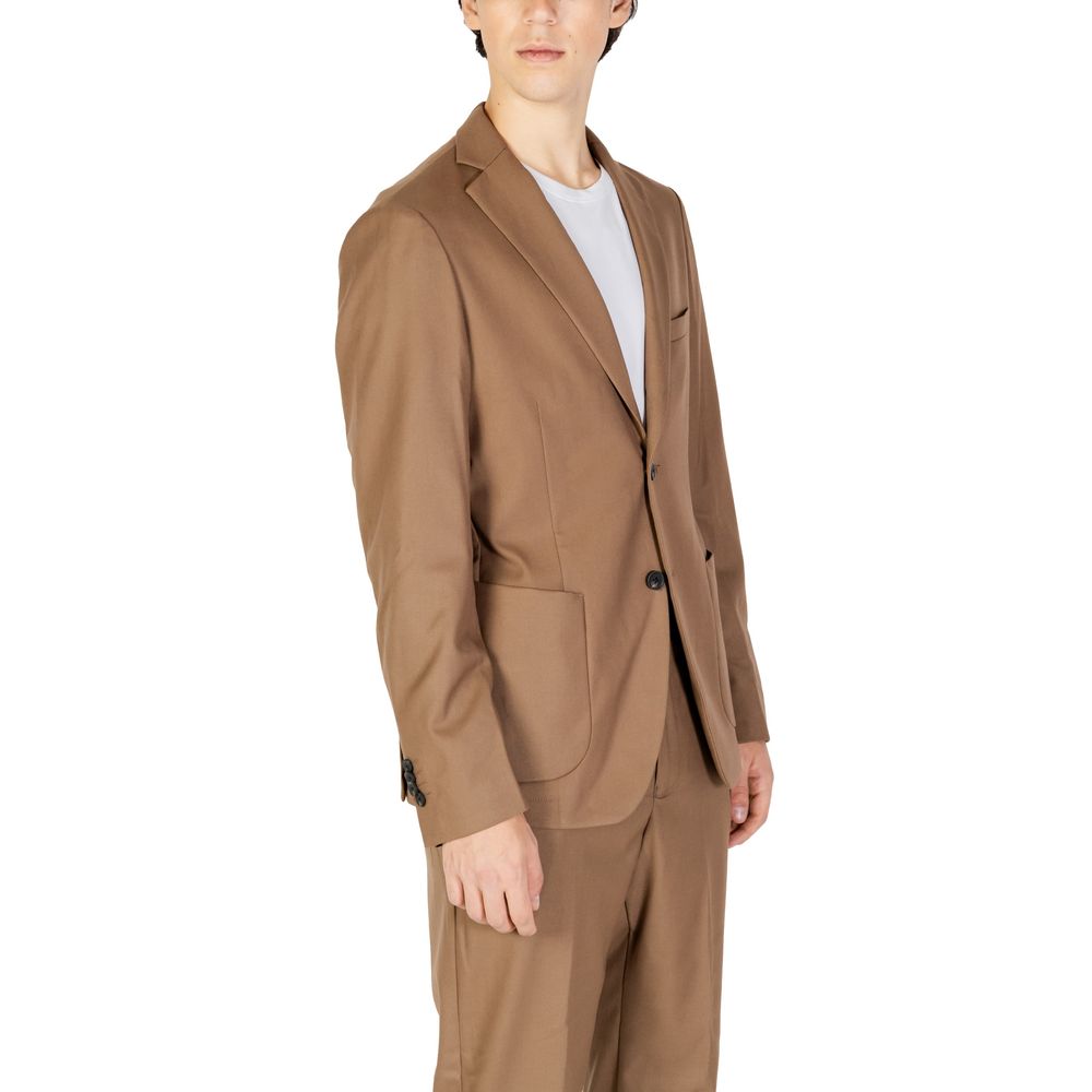 Hamaki-Ho Beige Polyester Blazer - ACCEXO