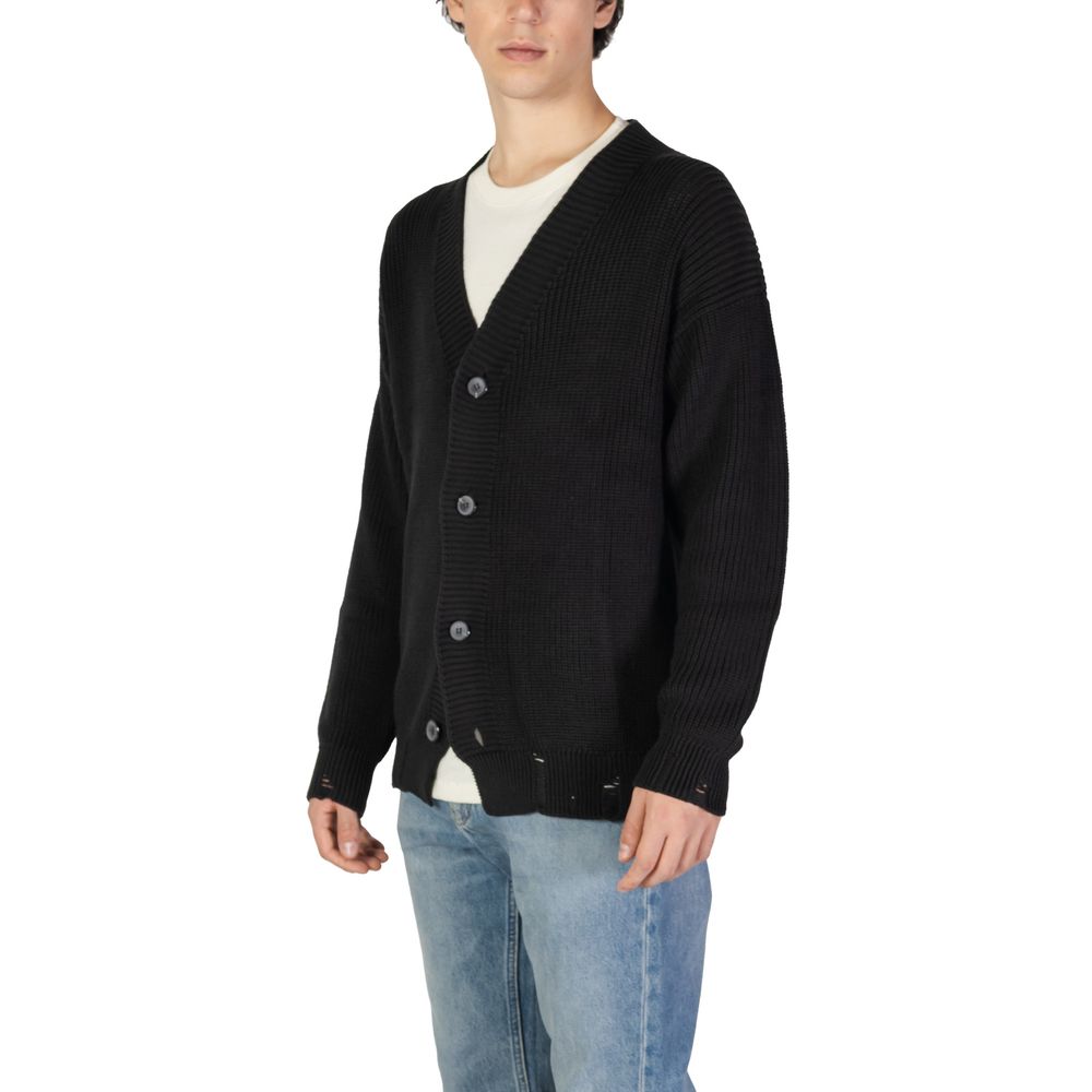 Underclub Black Cotton Cardigan - ACCEXO