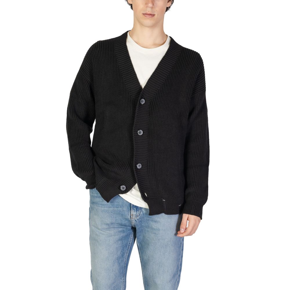 Underclub Black Cotton Cardigan - ACCEXO