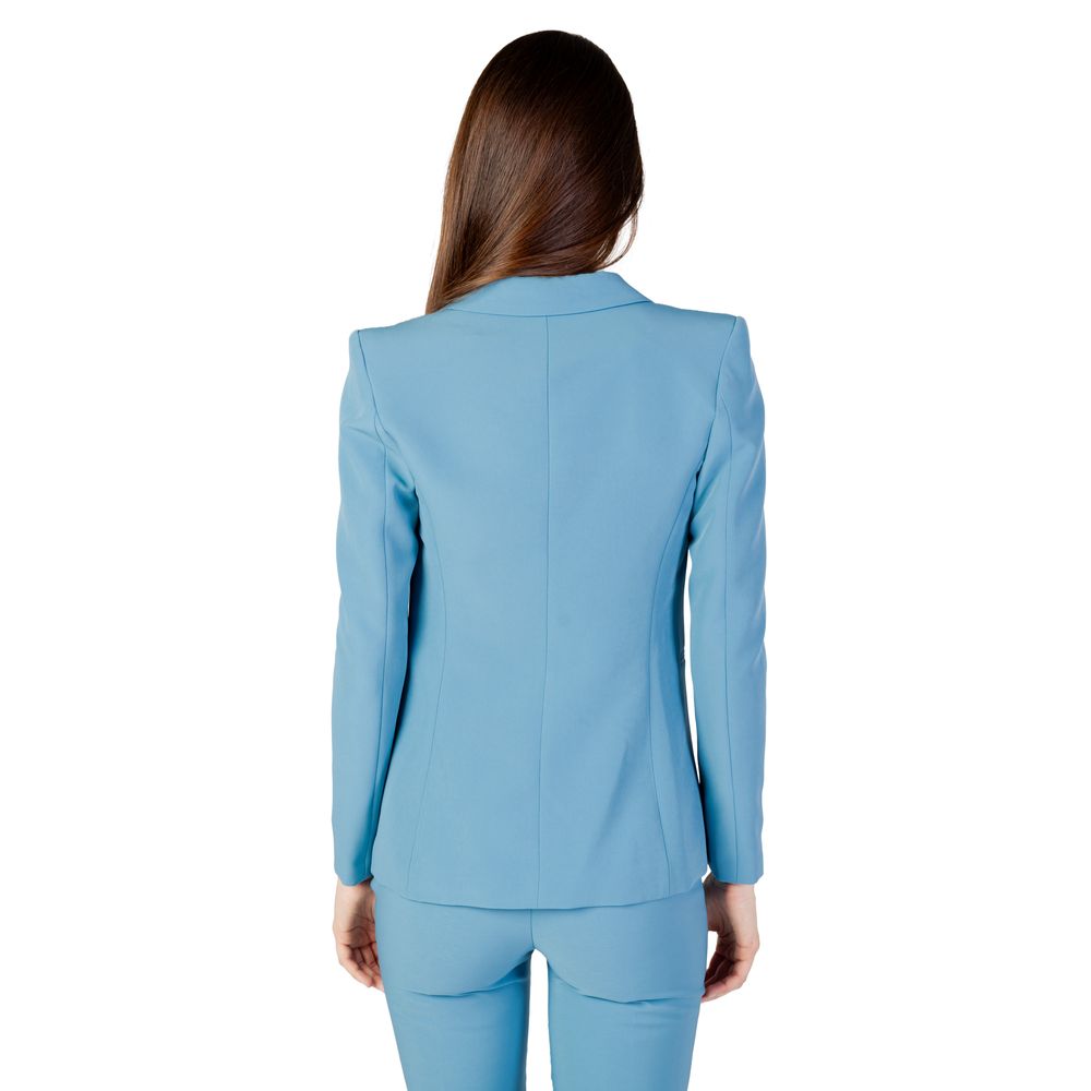 Rinascimento Turquoise Polyester Blazer - ACCEXO