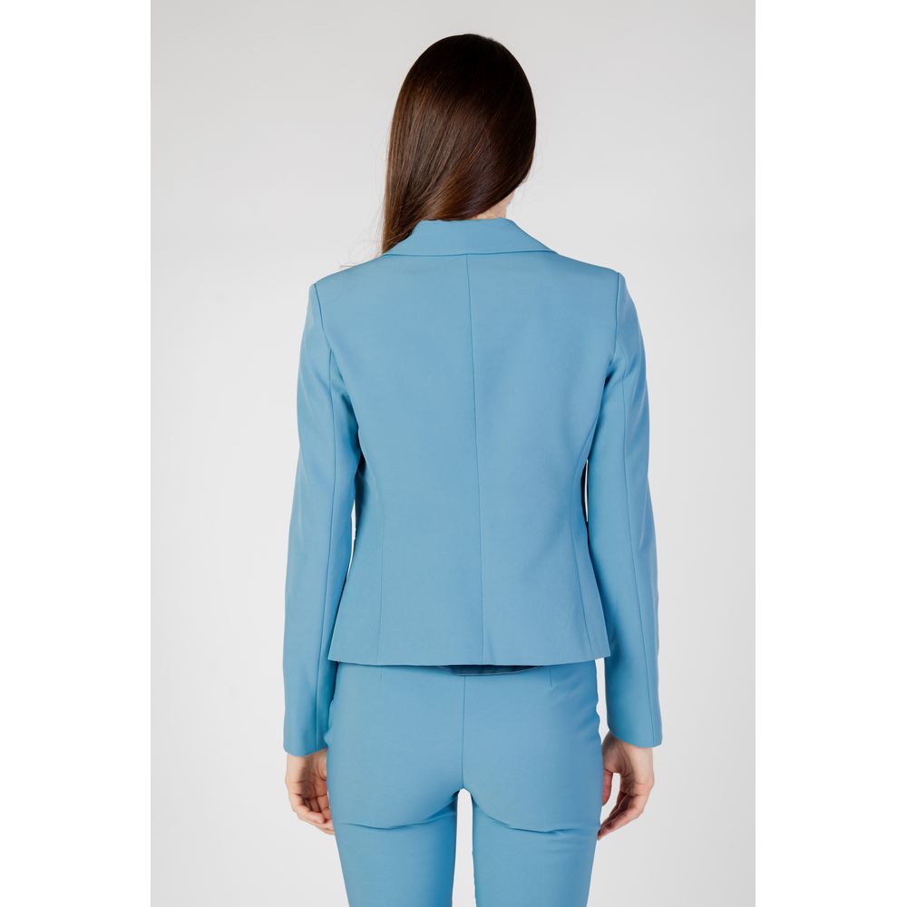 Rinascimento Turquoise Polyester Blazer - ACCEXO