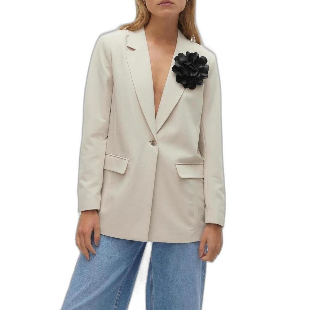 Vero Moda Beige Polyester Blazer - ACCEXO