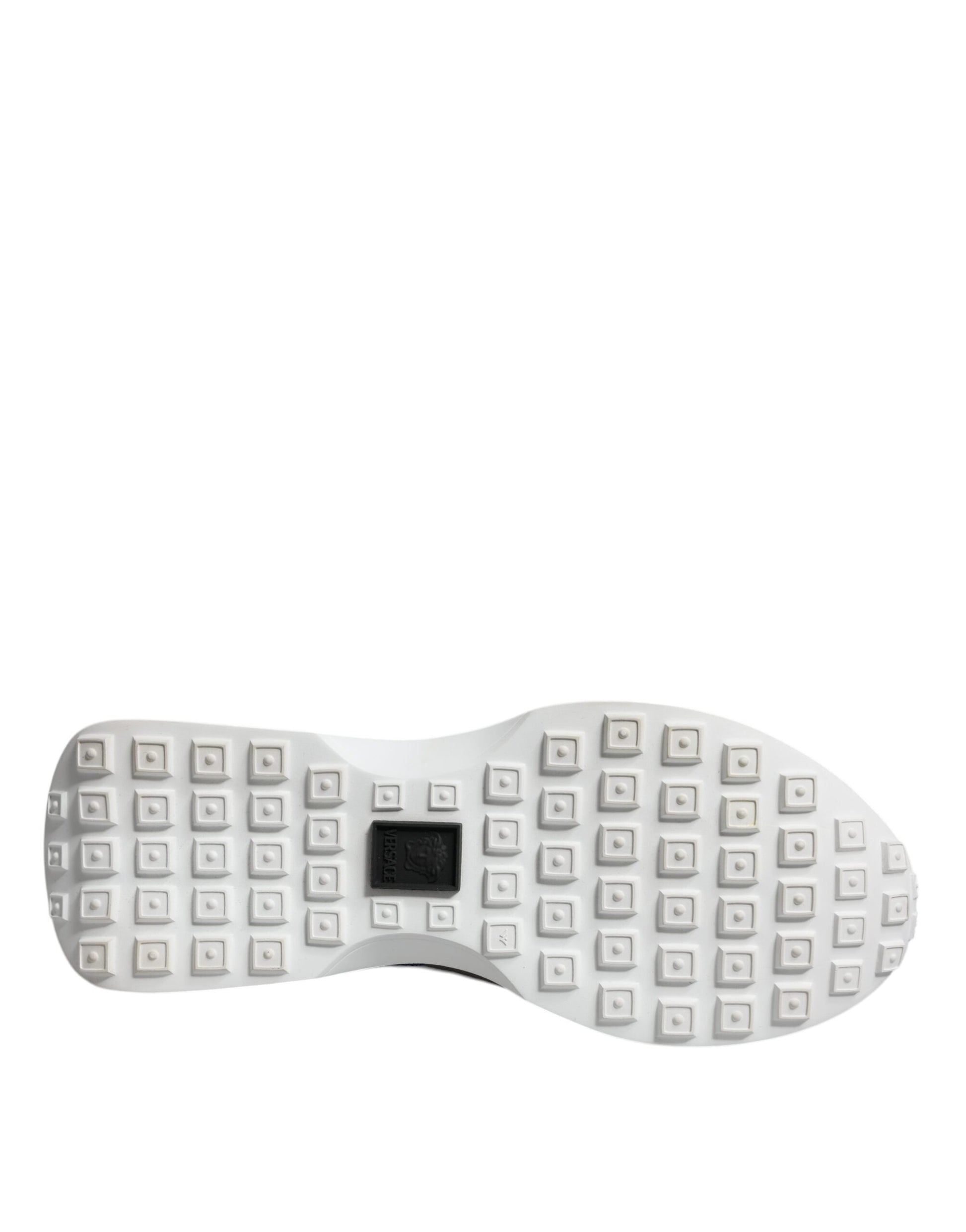 Versace Multicolor Canvas Quad Fabric Medusa Low Top Sneakers Shoes - ACCEXO