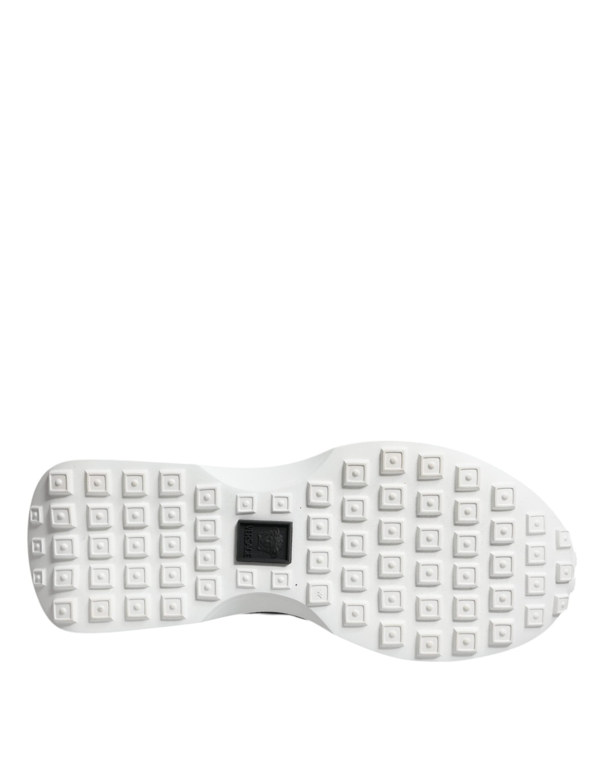 Versace Black Canvas Quad Fabric Medusa Low Top Sneaker Shoes - ACCEXO