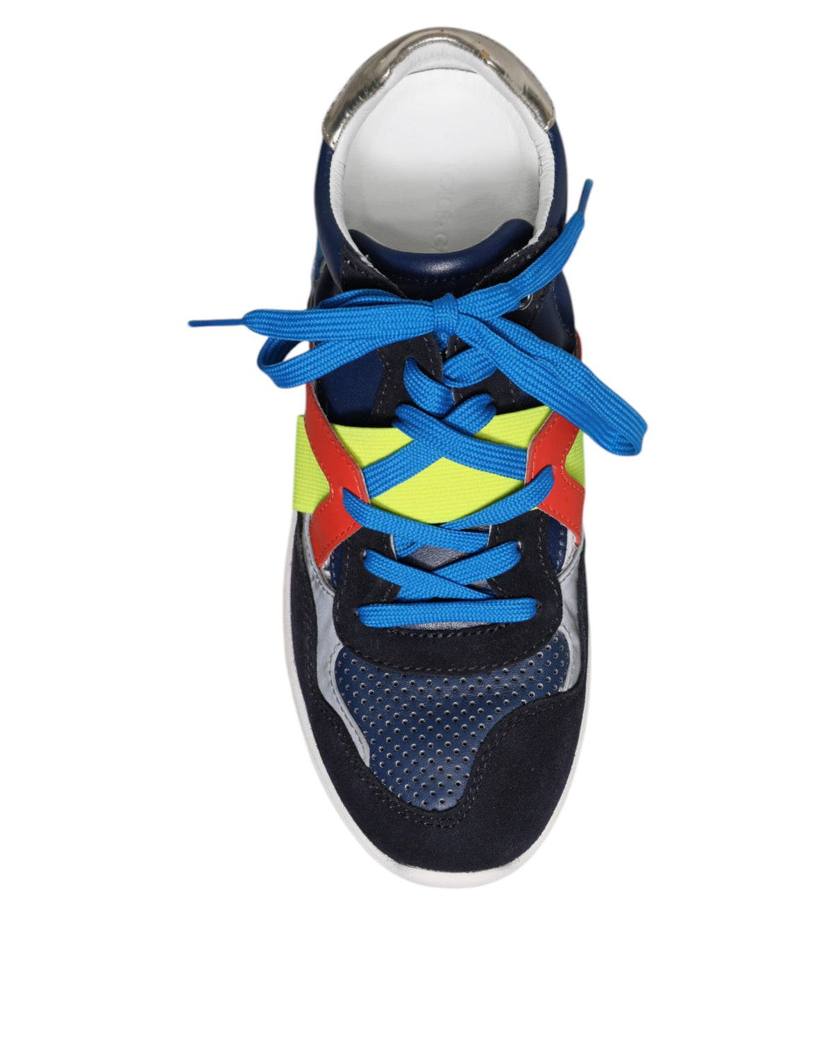 Dolce & Gabbana Multicolor Leather Suede Low Top Sneakers Shoes