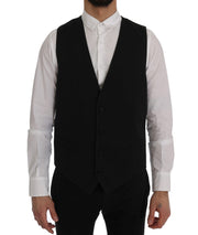 Dolce & Gabbana Sleek Black Single-Breasted Waistcoat - ACCEXO