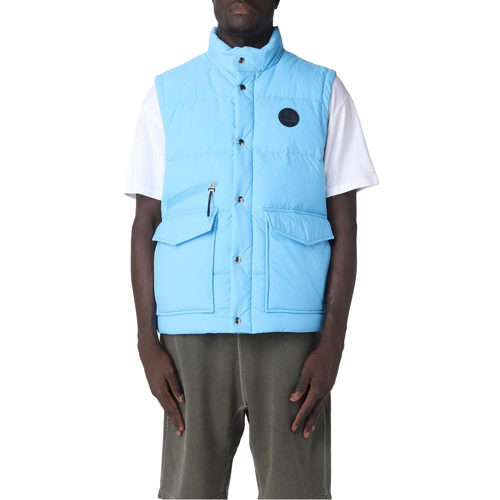 Woolrich Light Blue Polyester Vest - ACCEXO