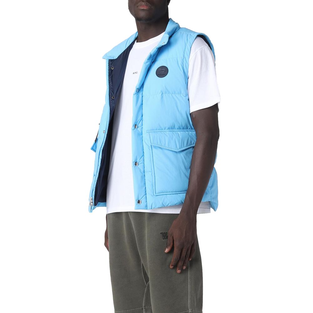 Woolrich Light Blue Polyester Vest - ACCEXO