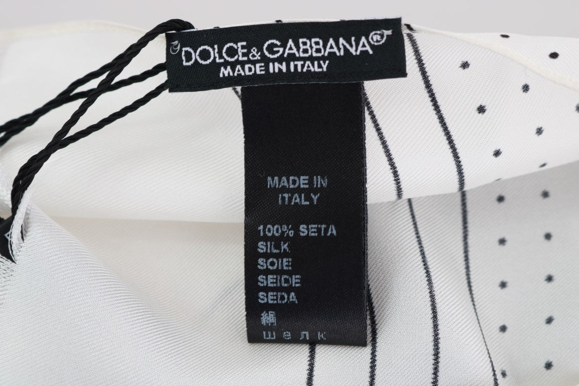 Dolce & Gabbana Elegant Silk Polka Dot Men's Scarf Wrap - ACCEXO
