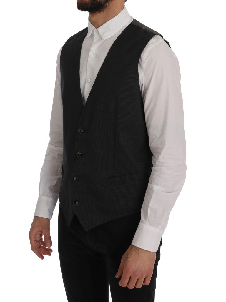 Dolce & Gabbana Elegant Gray Waistcoat Vest - ACCEXO