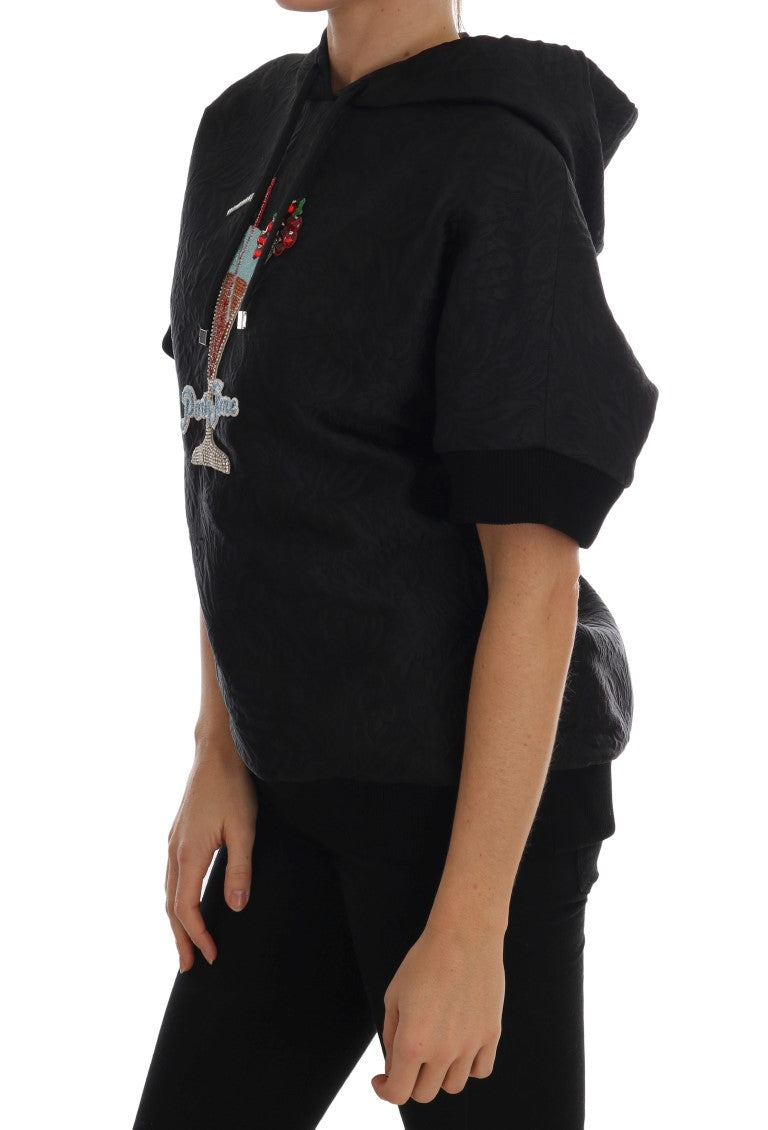 Dolce & Gabbana Enchanted Brocade Crystal Hooded Sweater - ACCEXO