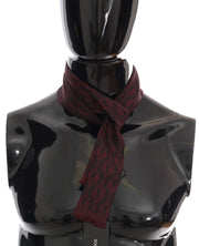 Dolce & Gabbana Silk Bordeaux Crown Chili Print Mens Scarf - ACCEXO