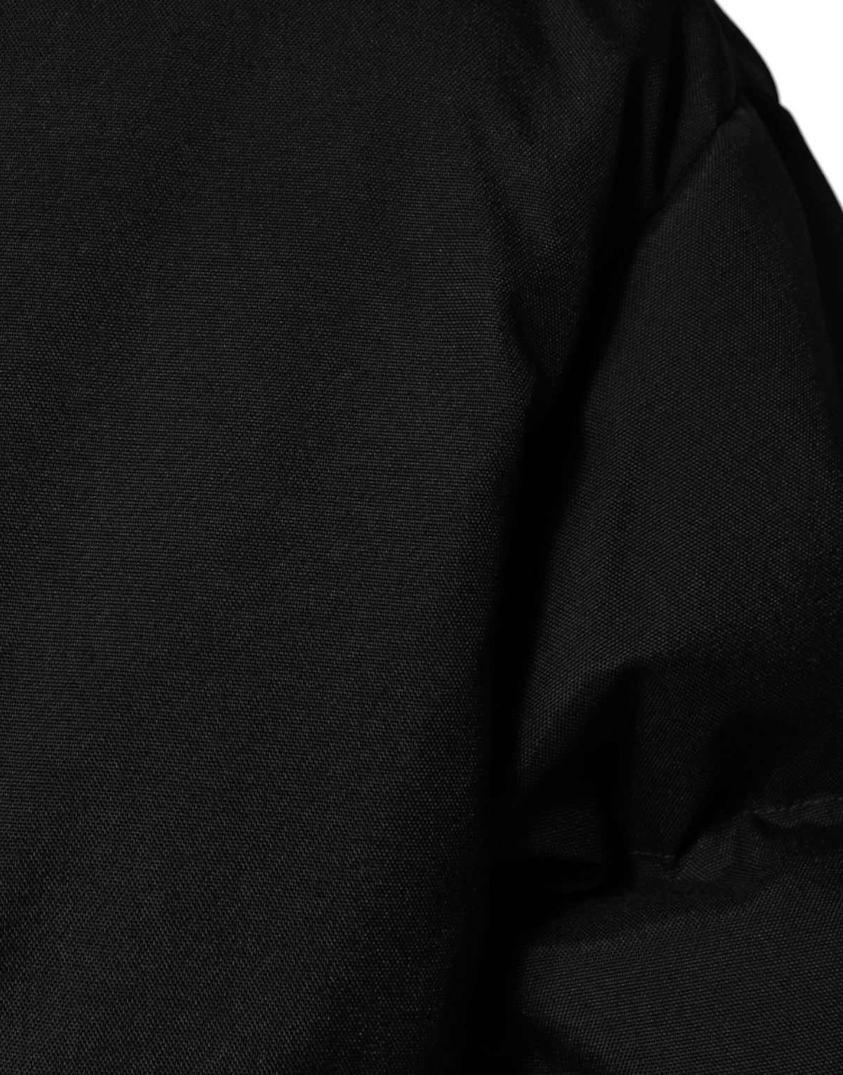 Dolce & Gabbana Black Nylon Puffer Men Full Zip Jacket