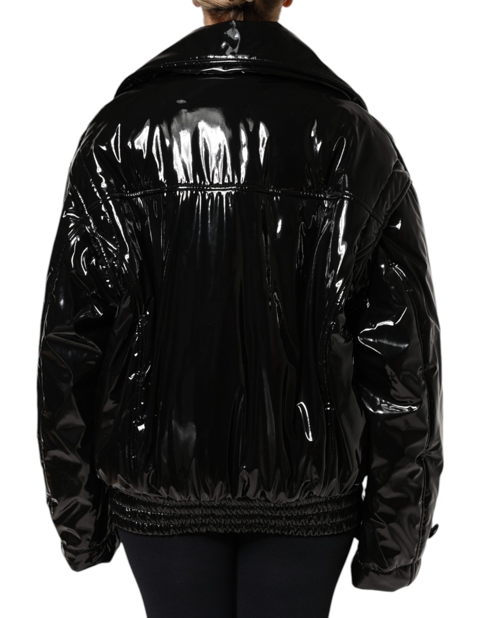 Dolce & Gabbana Black Polyester Button Down Blouson Jacket - ACCEXO