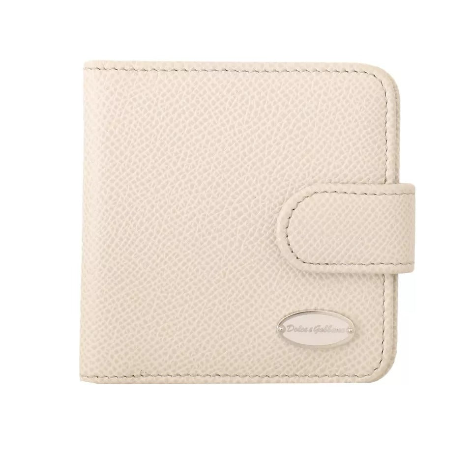 Dolce & Gabbana White Dauphine Leather Condom Case Holder Pocket Wallet - ACCEXO