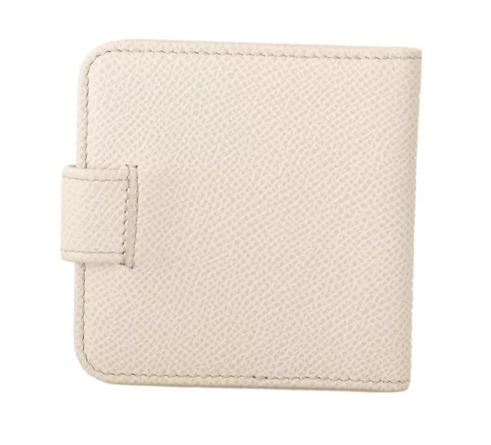 Dolce & Gabbana White Dauphine Leather Condom Case Holder Pocket Wallet - ACCEXO