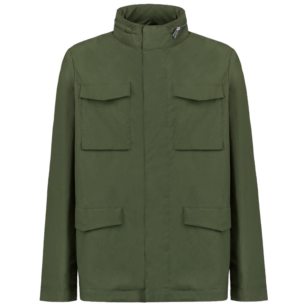 People Of Shibuya Green Cotton Jacket - ACCEXO