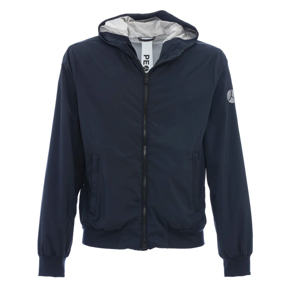 People Of Shibuya Blue Polyester Jacket - ACCEXO