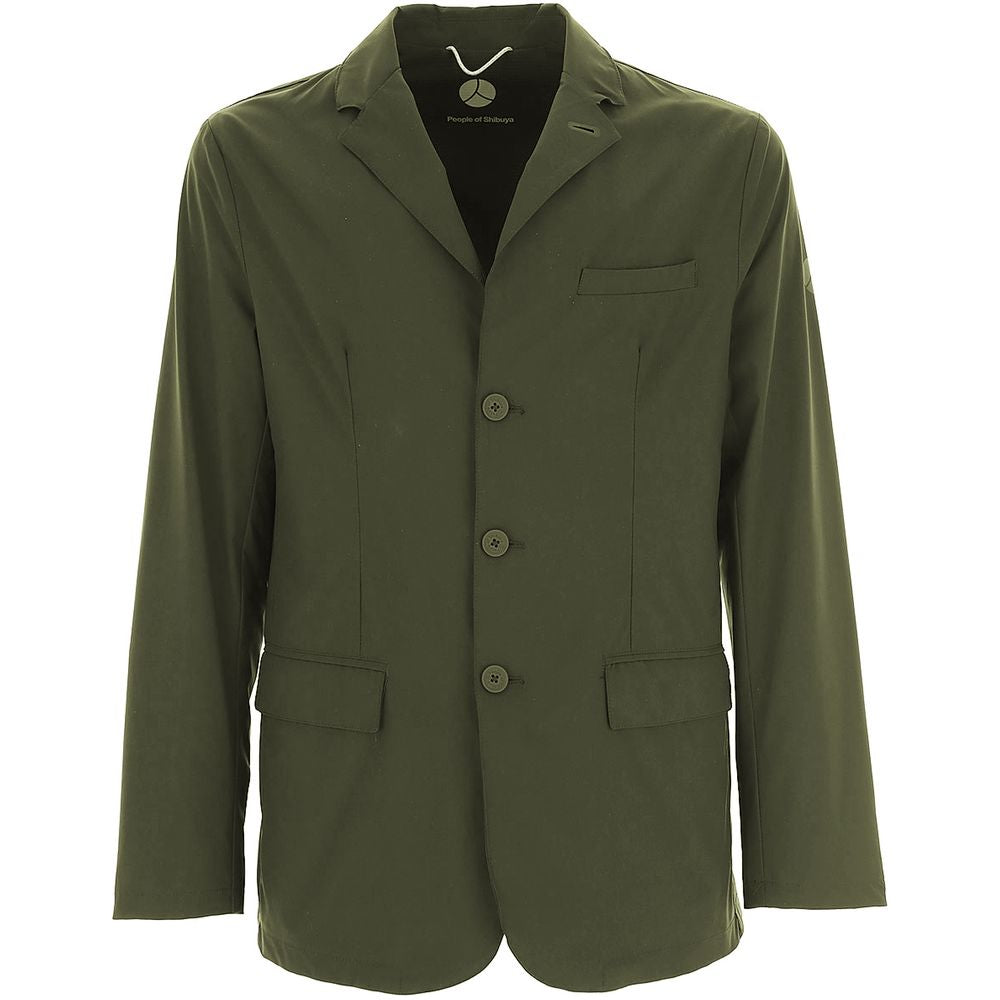 People Of Shibuya Green Polyester Blazer - ACCEXO