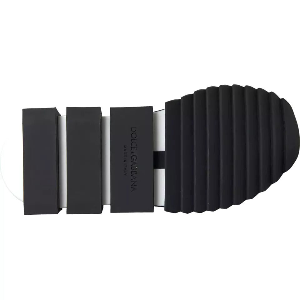 Dolce & Gabbana Black White Logo Sorrento Mens Sneakers Shoes - ACCEXO