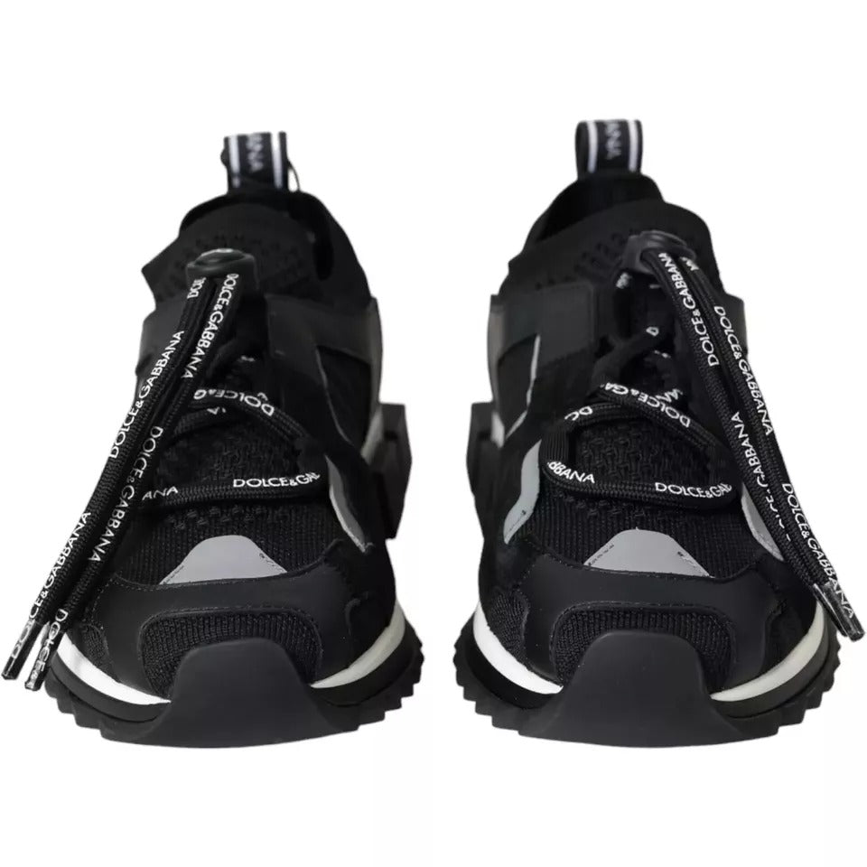 Dolce & Gabbana Black White Logo Sorrento Mens Sneakers Shoes - ACCEXO