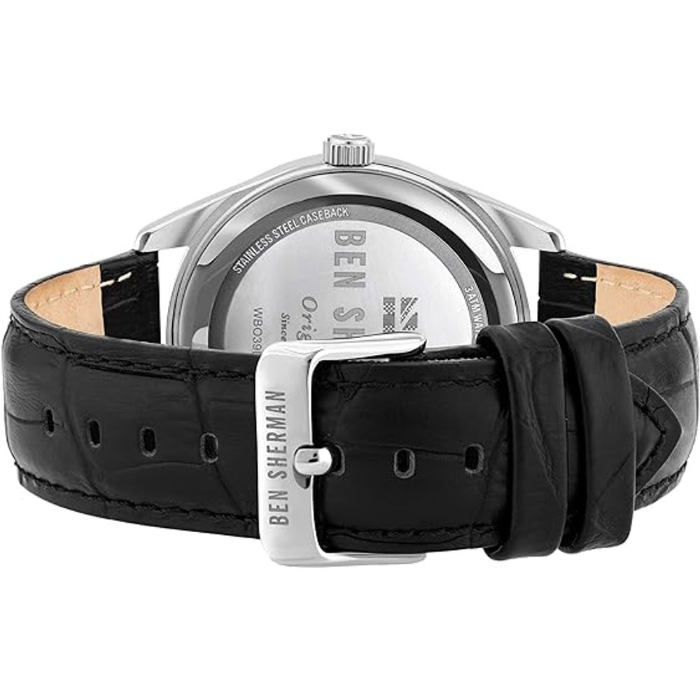 Ben Sherman Black Leather Watch - ACCEXO