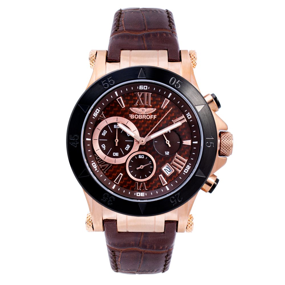 Bobroff Brown Leather Dress Watch Main image