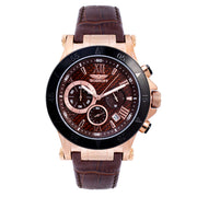 Bobroff Brown Leather Dress Watch