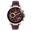 Bobroff Brown Leather Dress Watch