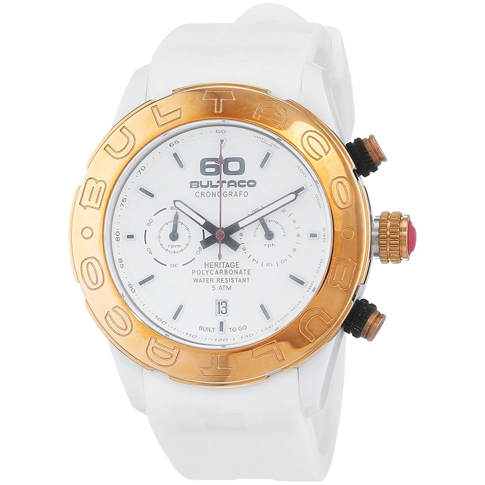 Bultaco White Rubber Watch - ACCEXO