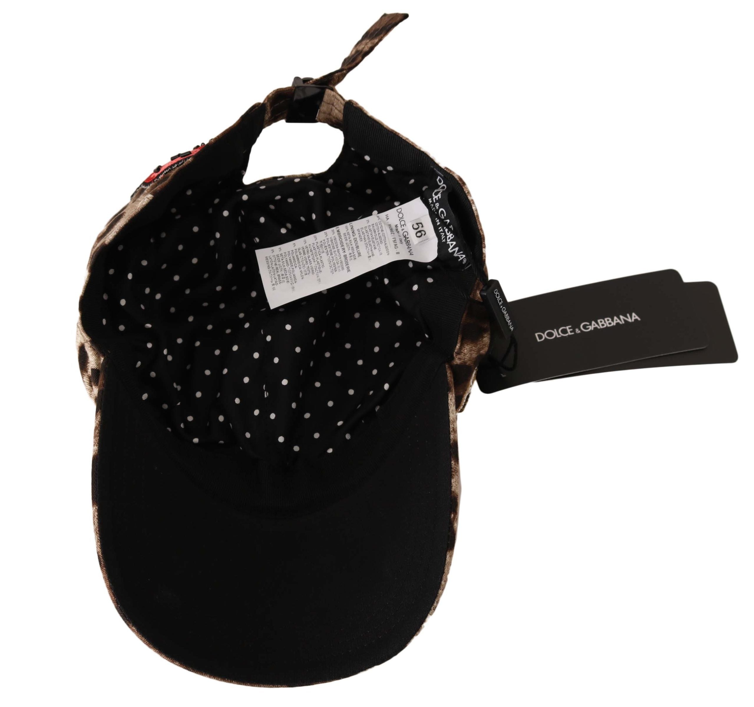 Dolce & Gabbana Elegant Sequined Leopard Baseball Cap - ACCEXO