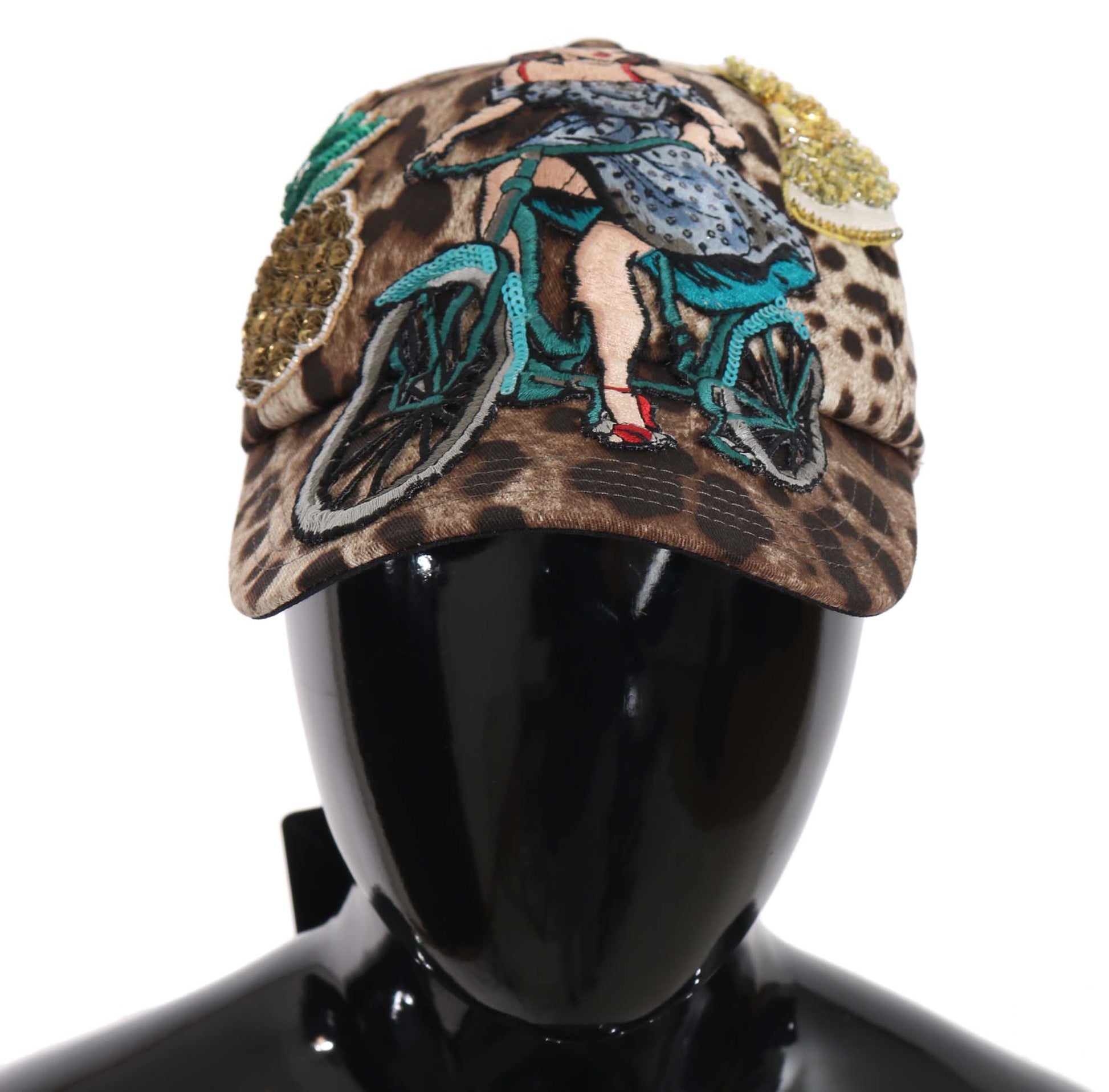 Dolce & Gabbana Elegant Sequined Leopard Baseball Cap - ACCEXO
