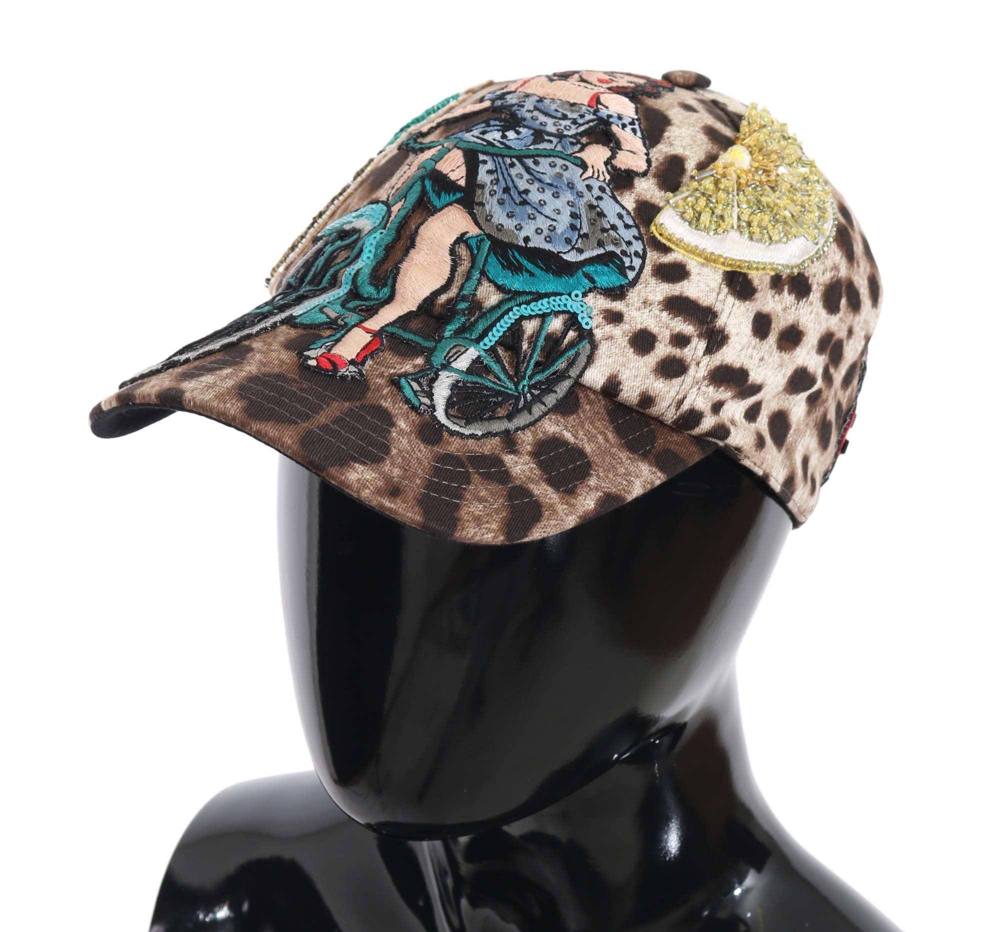 Dolce & Gabbana Elegant Sequined Leopard Baseball Cap - ACCEXO