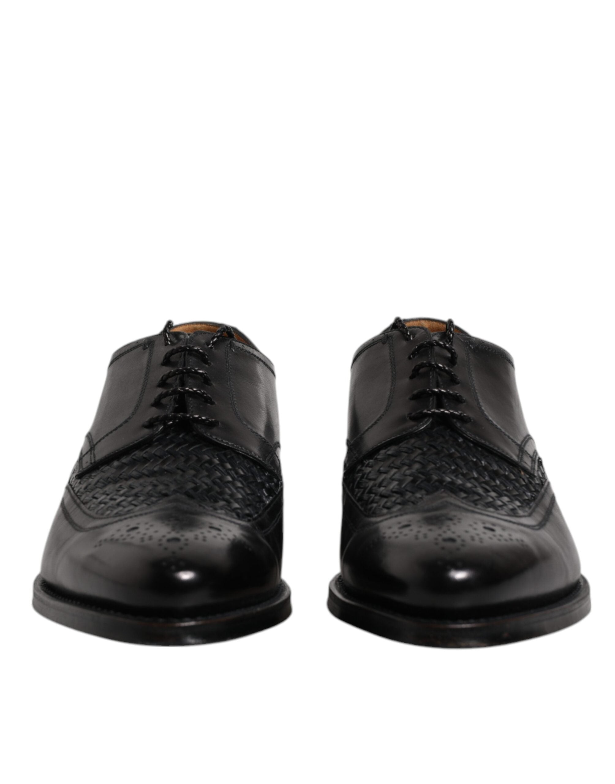 Dolce & Gabbana Black Leather Derby Wingtip Lace Up Formal Dress Shoes Secondary image