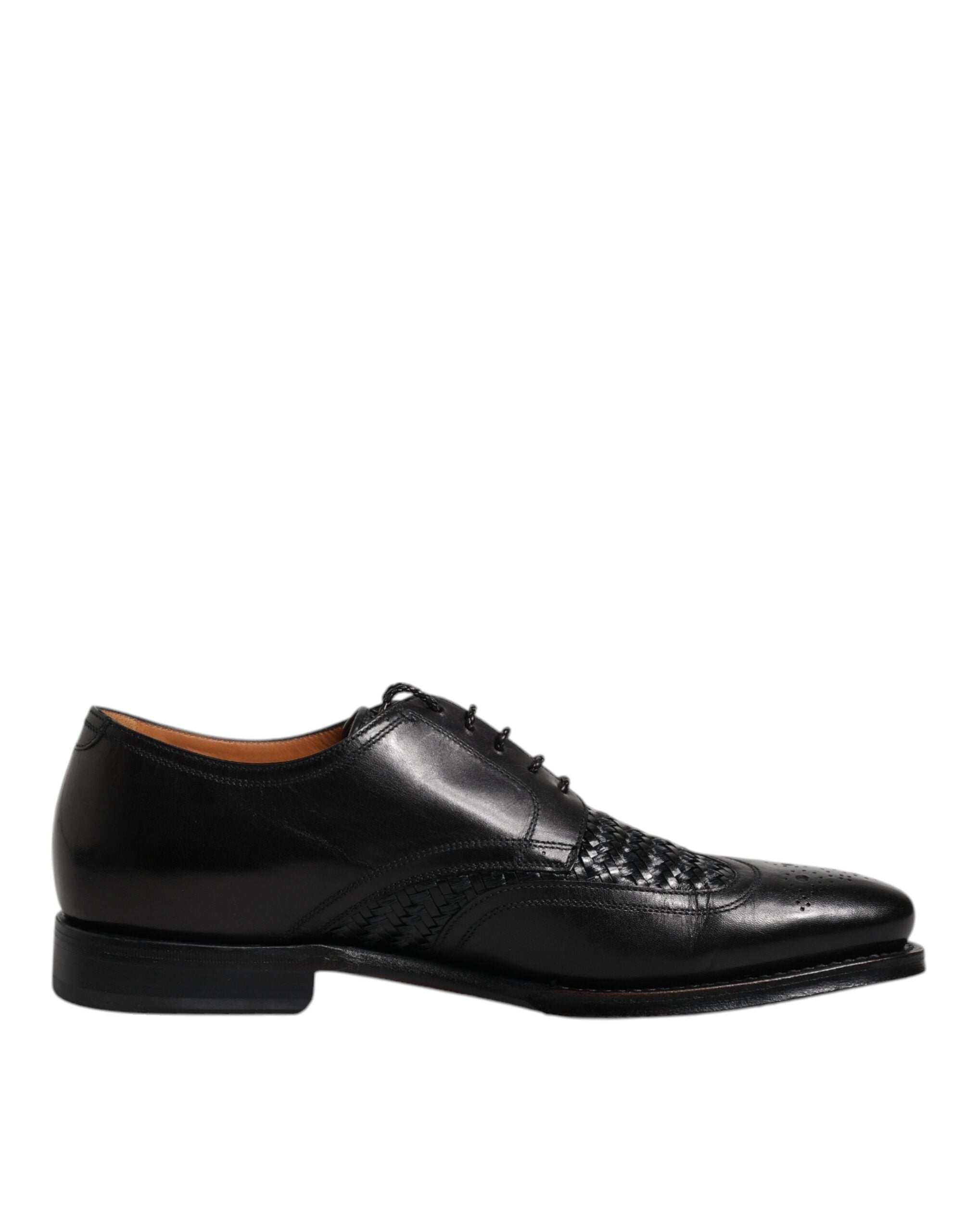 Dolce & Gabbana Black Leather Derby Wingtip Lace Up Formal Dress Shoes - ACCEXO Main image