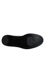 Dolce & Gabbana Black Patent Leather Derby Lace Up Formal Dress Shoes - ACCEXO