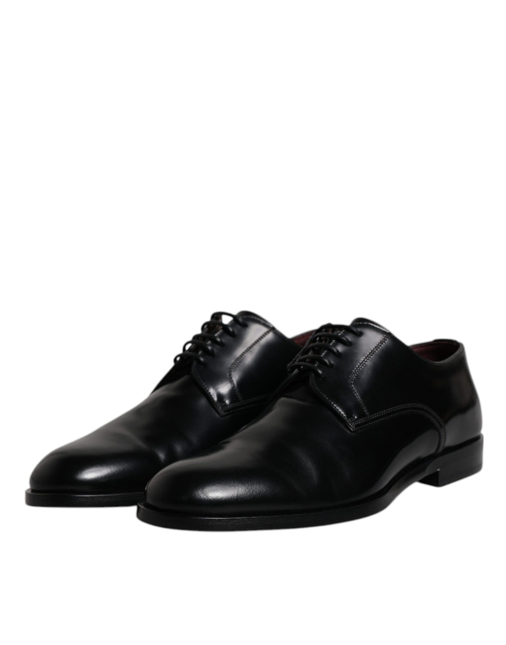 Dolce & Gabbana Black Calfskin Leather Derby Lace Up Formal Dress Shoes - ACCEXO