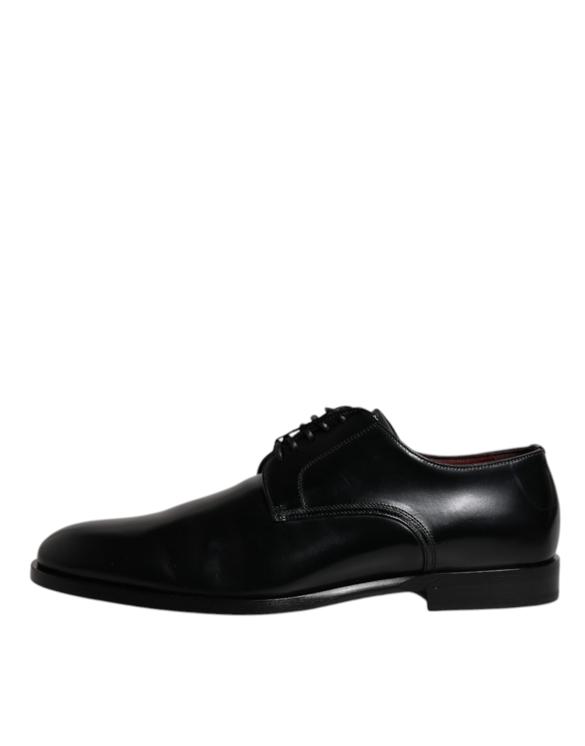 Dolce & Gabbana Black Calfskin Leather Derby Lace Up Formal Dress Shoes - ACCEXO