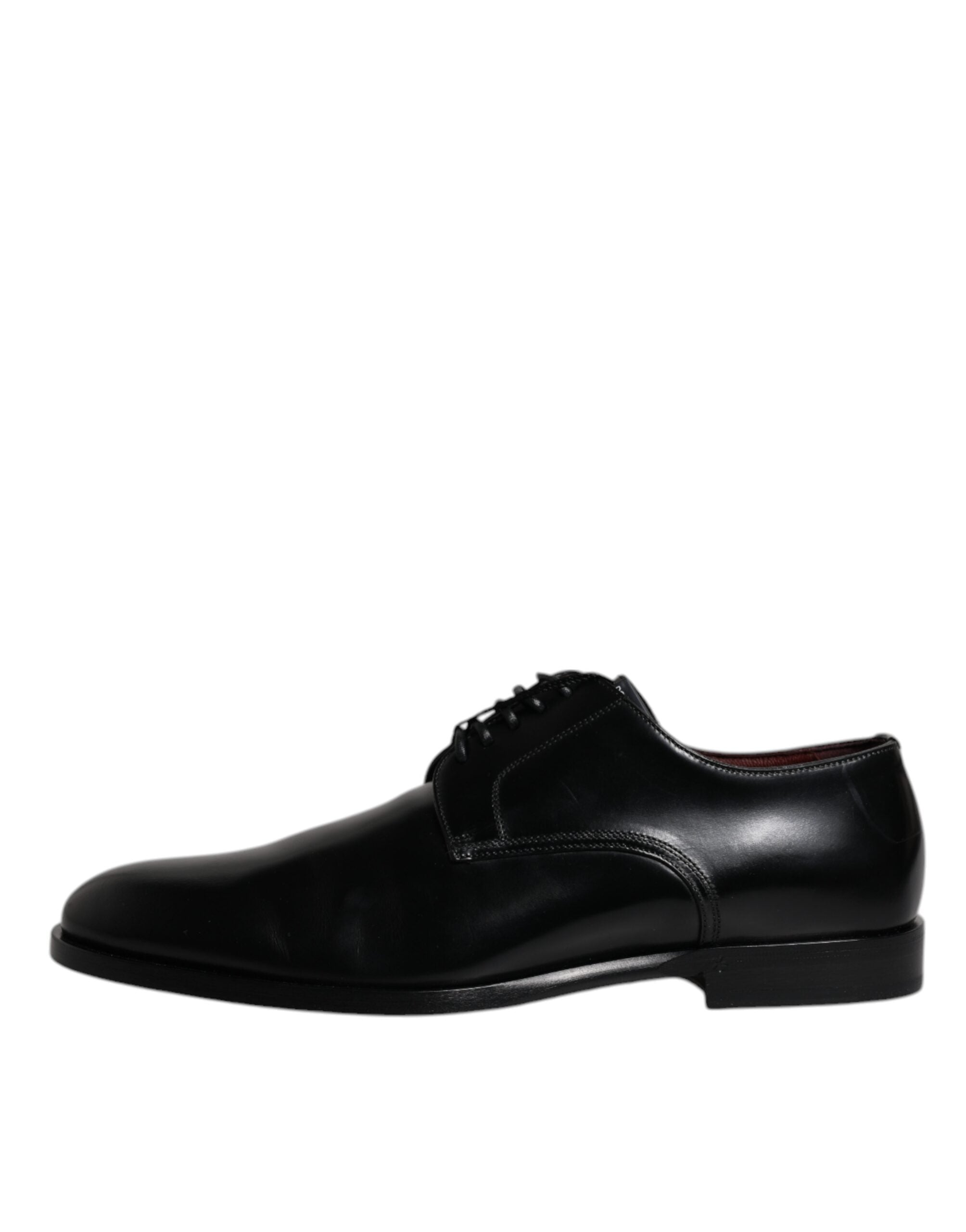 Dolce & Gabbana Black Calfskin Leather Derby Lace Up Formal Dress Shoes - ACCEXO