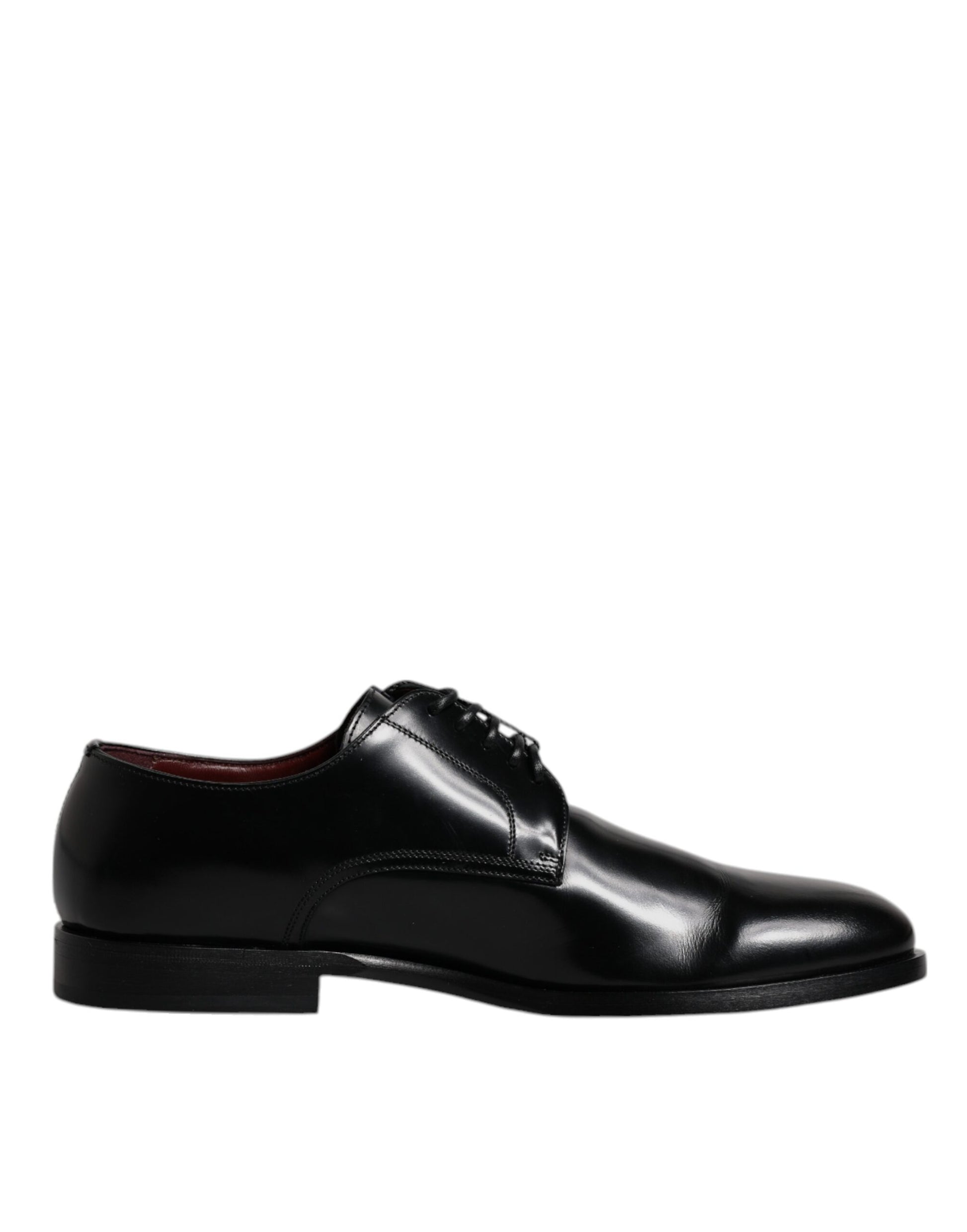 Dolce & Gabbana Black Calfskin Leather Derby Lace Up Formal Dress Shoes - ACCEXO