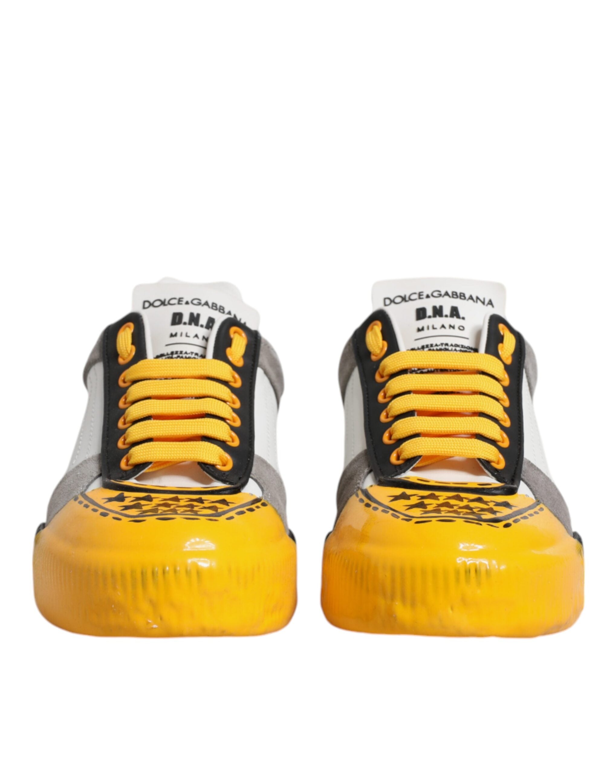 Dolce & Gabbana Multicolor Leather DNA Low Top Sneakers Shoes - ACCEXO