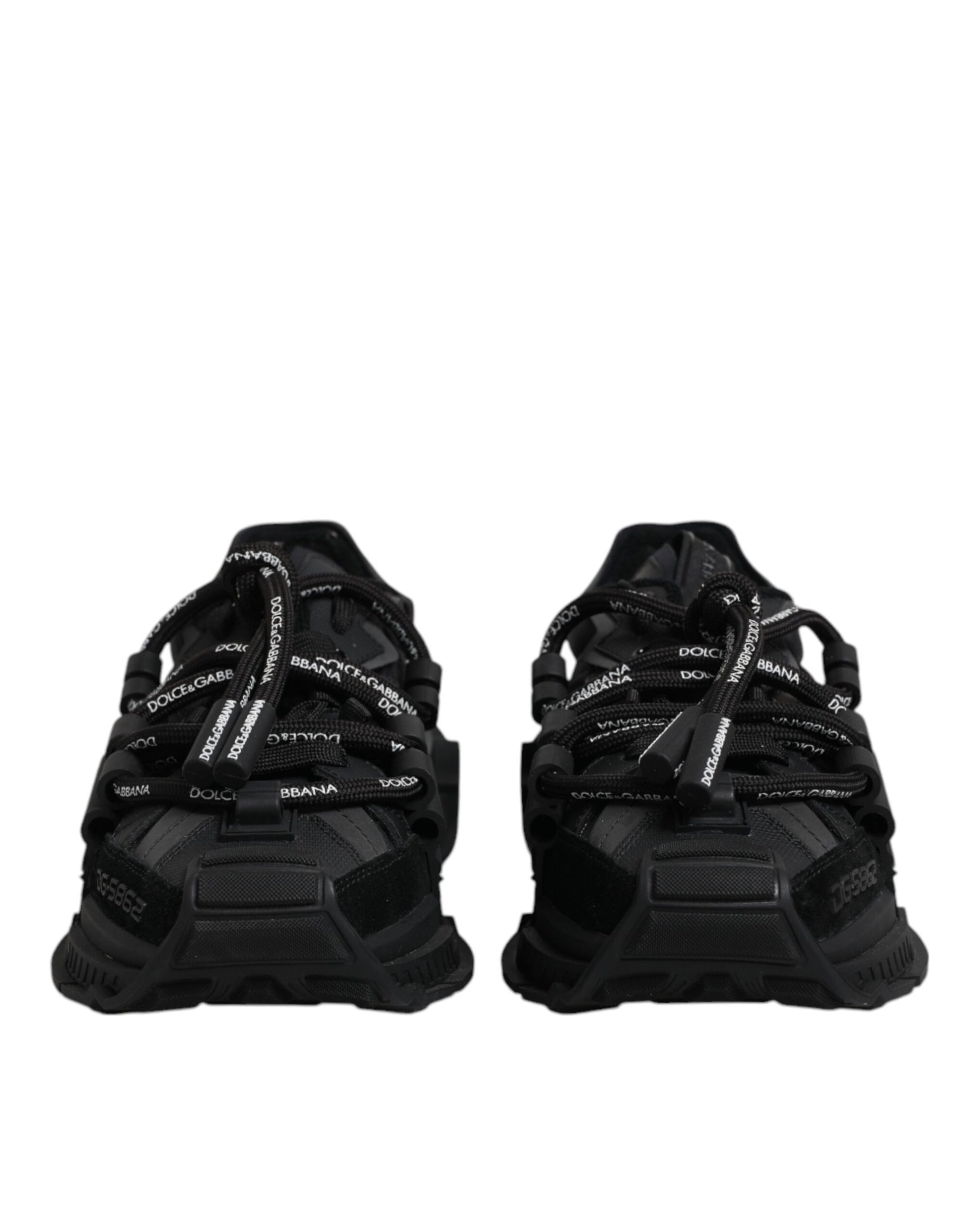 Dolce & Gabbana Black Low Top Space Lace Up Sneakers Shoes - ACCEXO