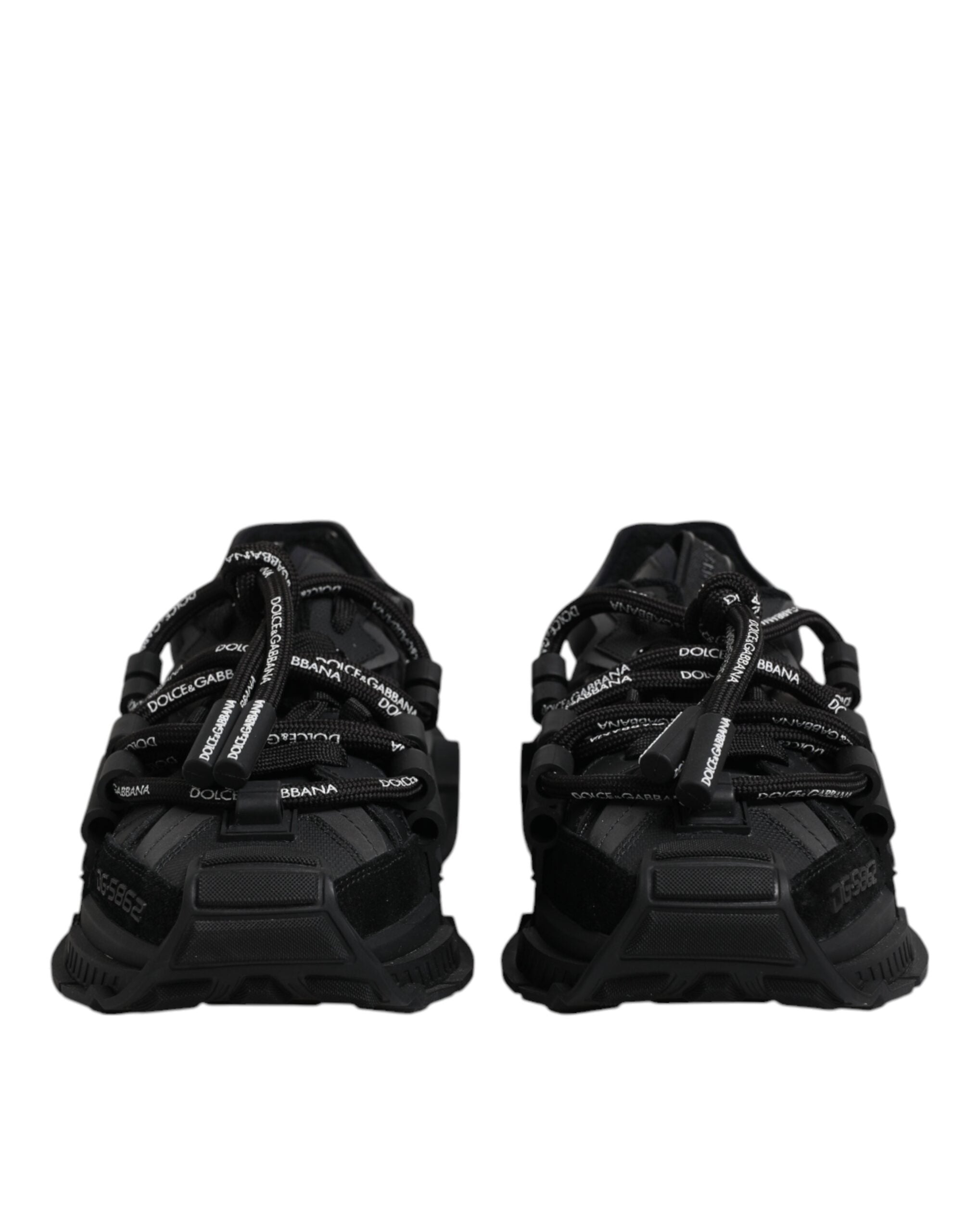 Dolce & Gabbana Black Low Top Space Lace Up Sneakers Shoes - ACCEXO