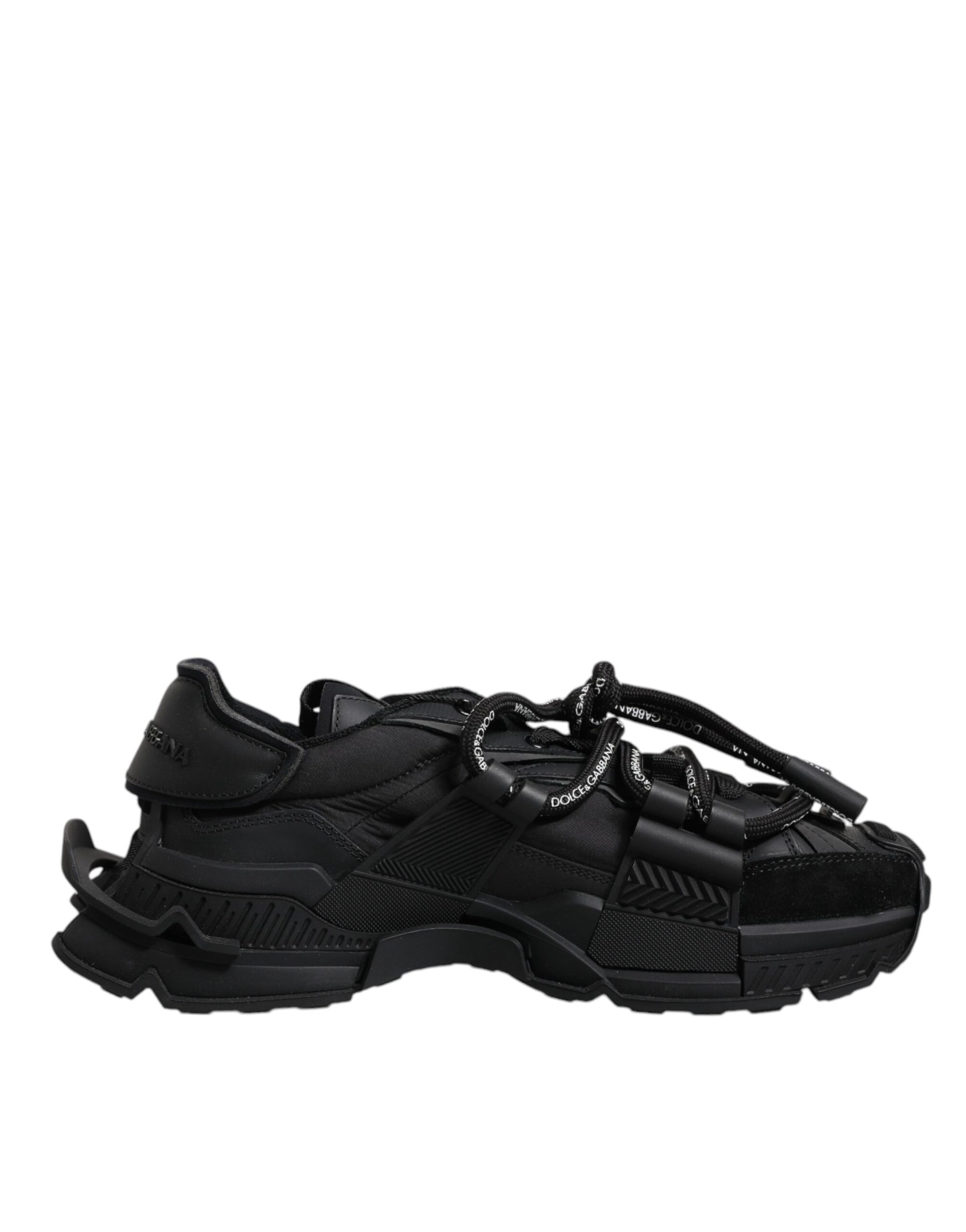 Dolce & Gabbana Black Low Top Space Lace Up Sneakers Shoes - ACCEXO